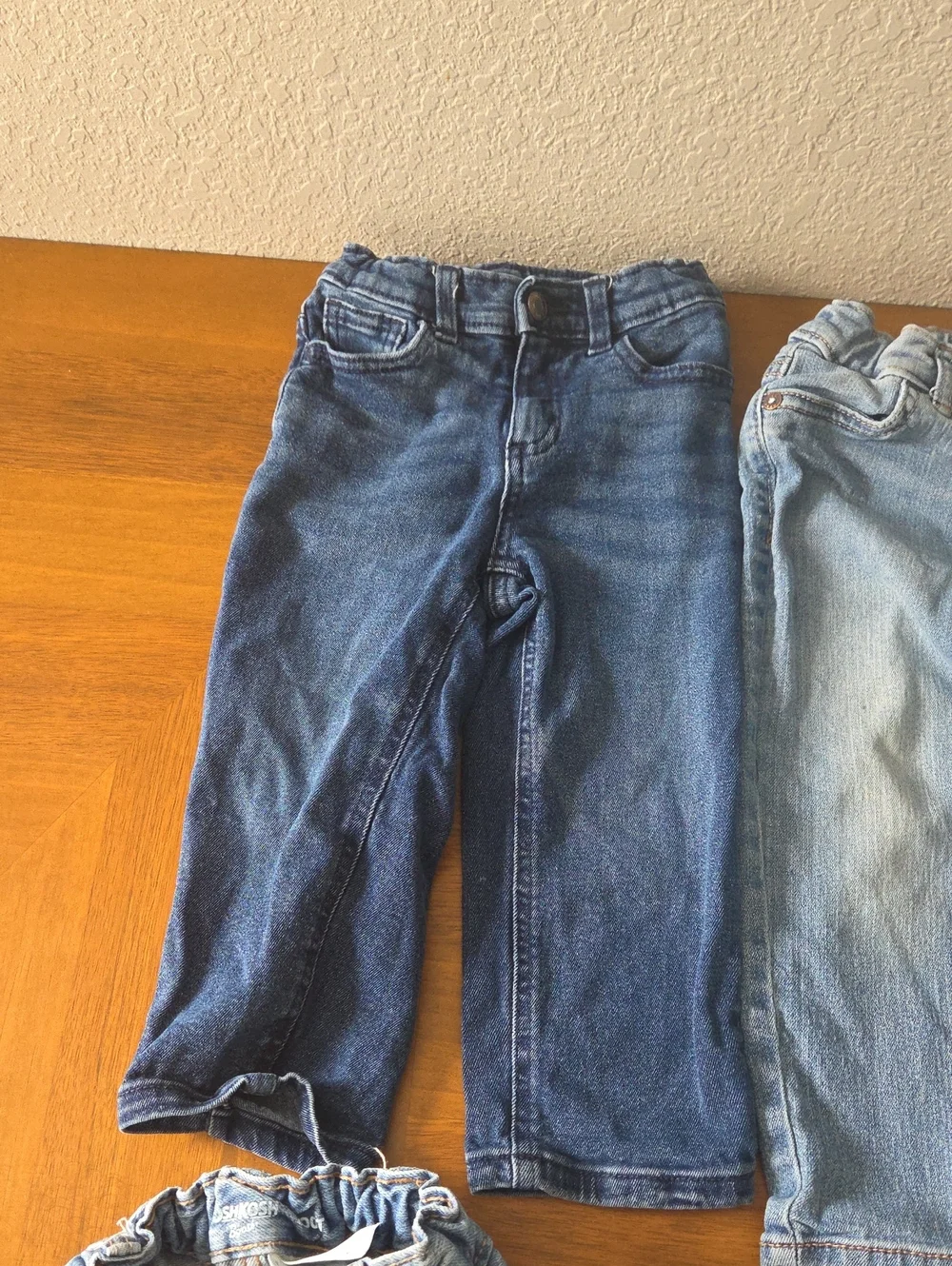 Lot of 4 Kids Blue Denim Jeans